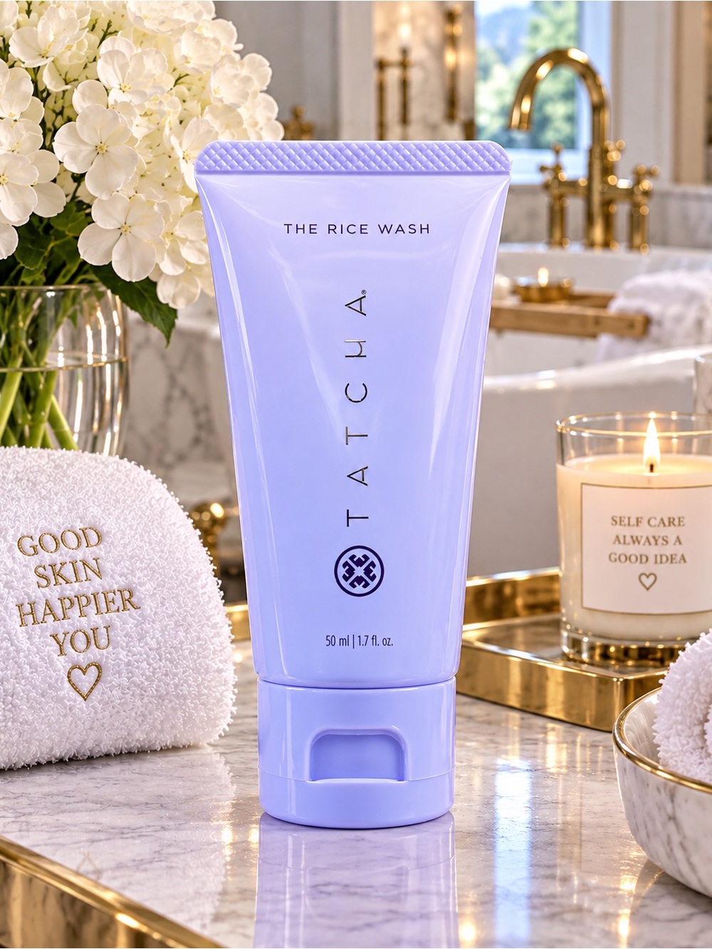 TATCHA The Rice Wash Gentle Foaming Cleanser Mini Size 1.7oz/50ml